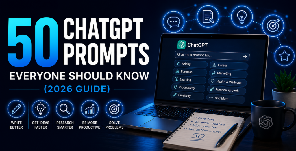 50 ChatGPT Prompts Everyone Should Know (2026 Guide)