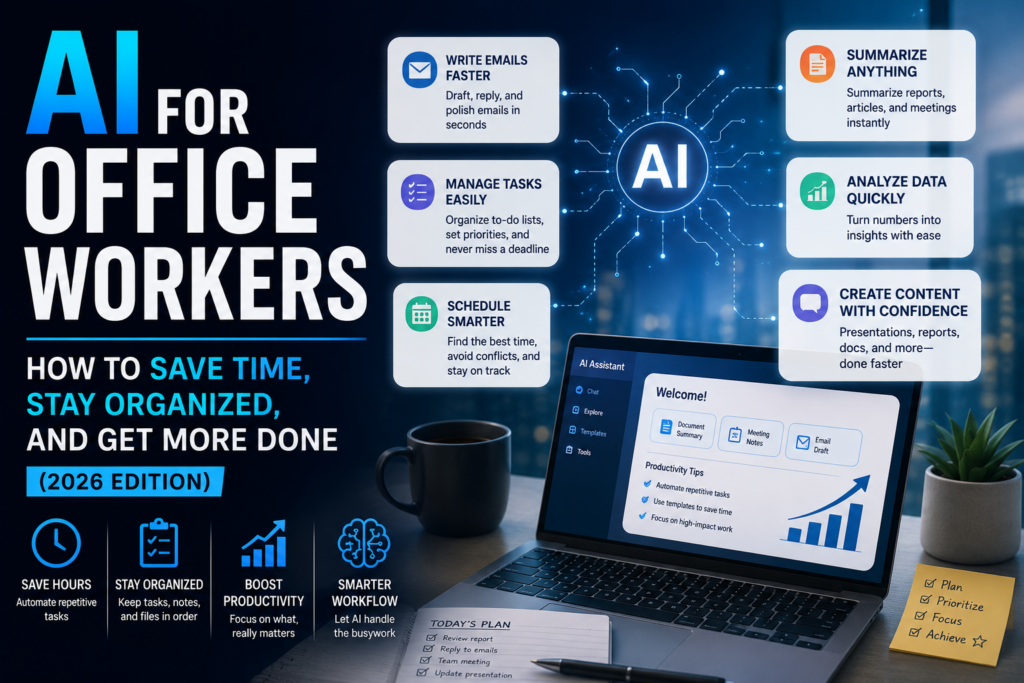 AI for Office Workers: How to Save Time, Stay Organized, and Get More Done (2026 Edition)