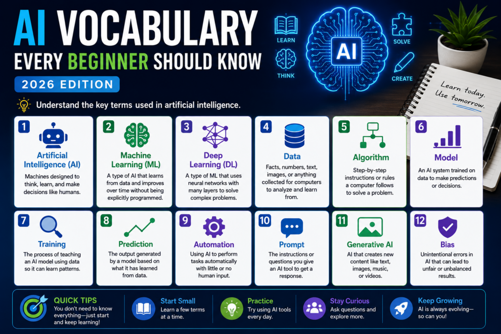 AI Vocabulary Every Beginner Should Know (2026 Edition)
